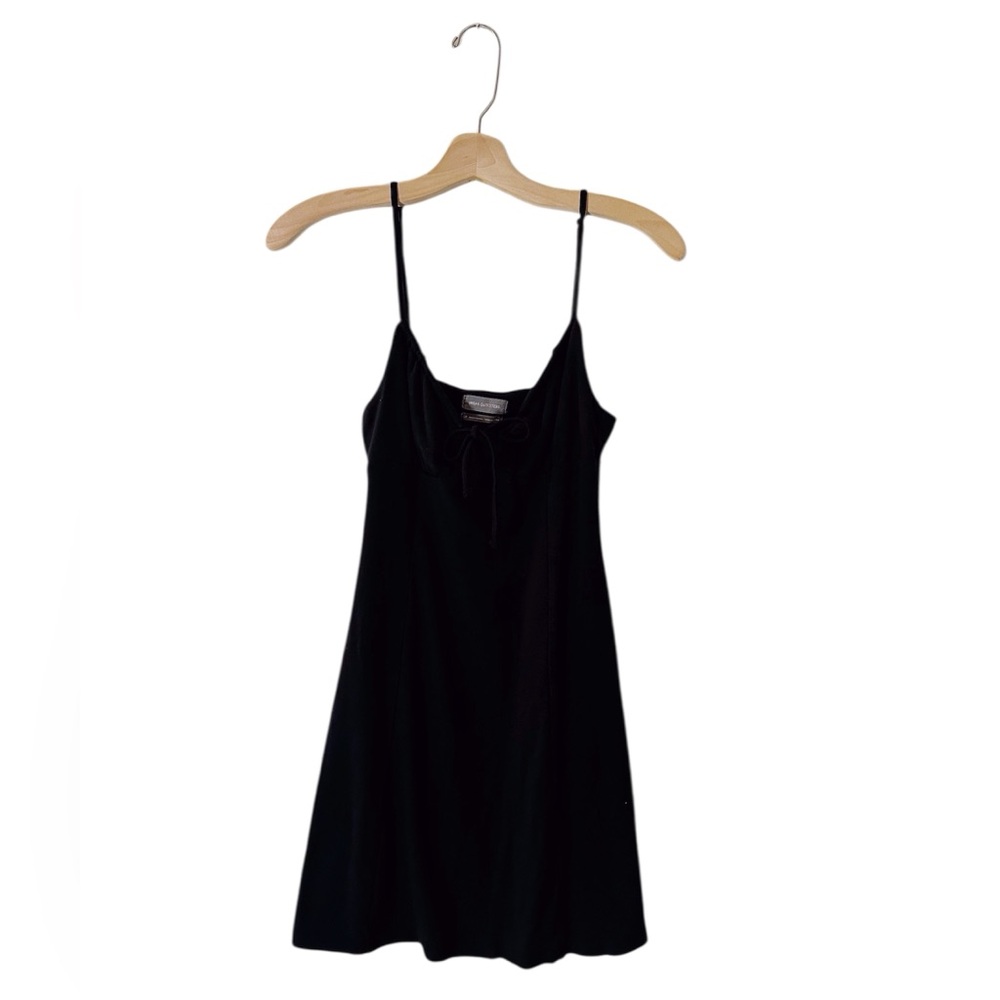 Urban Outfitters Black Mini Dress Strappy Tie Front